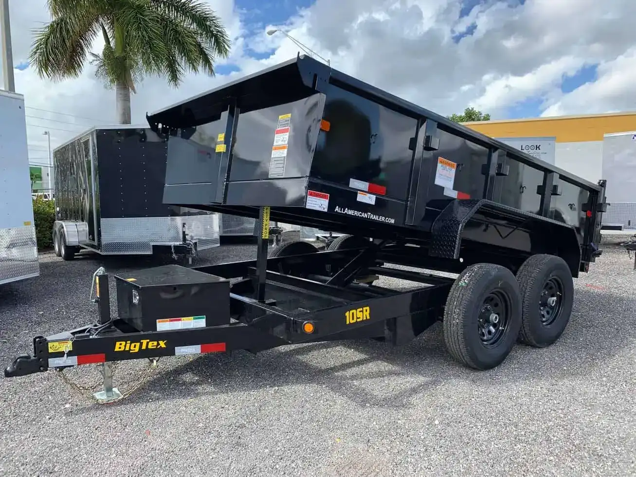 5-ton dump trailer used for junk removal and estate cleanouts